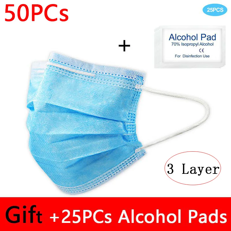 Hot Sales 50PCs Solid Color Breathing Safety Face Mouth Masks Non Woven Disposable Anti-Dust Surgical Medical Earloops Masks
Hot Sales 50PCs Solid Color Breathing Safety Face Mouth Masks Non Woven Disposable Anti-Dust Surgical Medical Earloops Masks