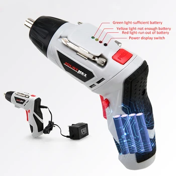 Handle 4.8V Multifunctional Cordless Rechargeable Electric Screwdriver with Rotatable LED Light Screw Bits Boxed Suit
Handle 4.8V Multifunctional Cordless Rechargeable Electric Screwdriver with Rotatable LED Light Screw Bits Boxed Suit