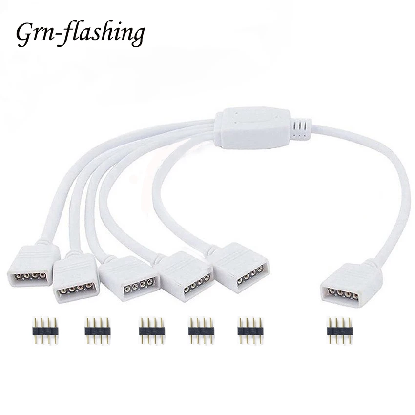 1 To 1 2 3 4 5 RGB Connector 4 Pin LED Strip Light Splitter Power Cable 4pin Female Wire for 5050 2835 TV Backlight Tape Lamp
1 To 1 2 3 4 5 RGB Connector 4 Pin LED Strip Light Splitter Power Cable 4pin Female Wire for 5050 2835 TV Backlight Tape Lamp