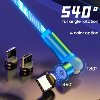 2A Flowing Light LED Magnetic Cable Micro USB Type C Cable Fast Charging Data Cable For IPhone Samsung USB-C Phone Cables
2A Flowing Light LED Magnetic Cable Micro USB Type C Cable Fast Charging Data Cable For IPhone Samsung USB-C Phone Cables