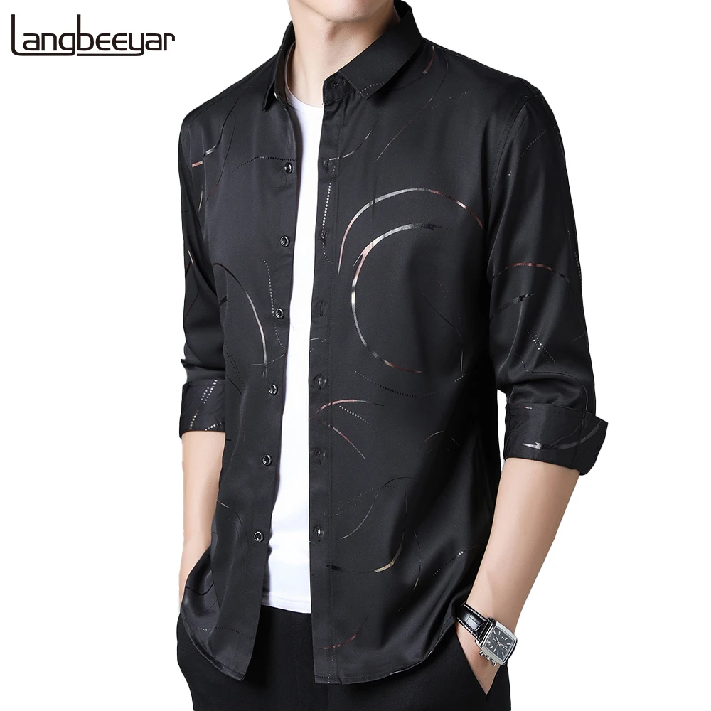 2020 New Fashion Brand Black Shirts For Men Slim Fit Designer Print High Quality Long Sleeve Fall Casual Korean Men Clothes
2020 New Fashion Brand Black Shirts For Men Slim Fit Designer Print High Quality Long Sleeve Fall Casual Korean Men Clothes