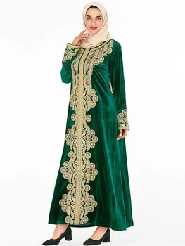 Femme robe Women Embroidery bead Velvet Evening dress Muslim hijab dress ramadan turkey arabic dubai abaya dress caftan marocain
Femme robe Women Embroidery bead Velvet Evening dress Muslim hijab dress ramadan turkey arabic dubai abaya dress caftan marocain