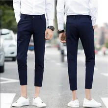 2019 Men Suit Pants Slim Fit Solid Men Pants Fashion Ankle-length Trousers Male Office Black Pencil pants For Men
2019 Men Suit Pants Slim Fit Solid Men Pants Fashion Ankle-length Trousers Male Office Black Pencil pants For Men