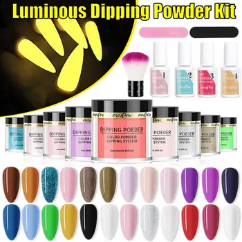 Luminous Glow Dip Nail Powder Set Phosphor Dipping Glitter Glow In Dark Shining Fluorescent Natural Dry Chrome Manicure Tool
Luminous Glow Dip Nail Powder Set Phosphor Dipping Glitter Glow In Dark Shining Fluorescent Natural Dry Chrome Manicure Tool