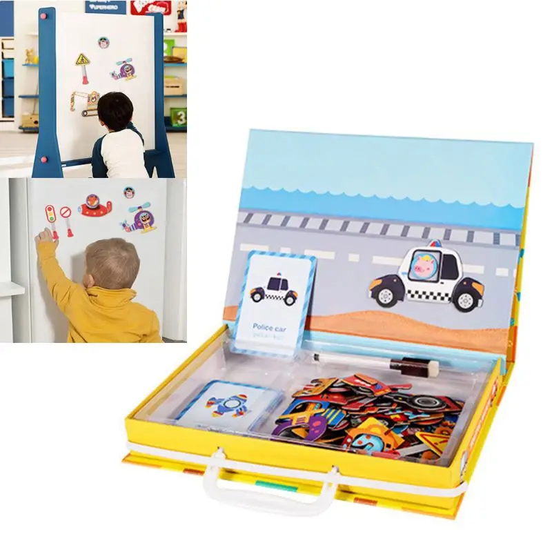 Magnetic Cartoon Puzzle 3D Traffic Matching Games Early Learning Educational Toy
Magnetic Cartoon Puzzle 3D Traffic Matching Games Early Learning Educational Toy