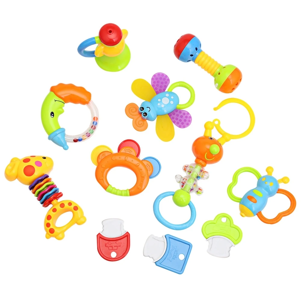 12pcs/Lots Baby Rattles Baby Toy 0-1 Year Old Newborn Baby Hand Rattles Combination With a Cute Jar Education&Learning Toys 
12pcs/Lots Baby Rattles Baby Toy 0-1 Year Old Newborn Baby Hand Rattles Combination With a Cute Jar Education&Learning Toys