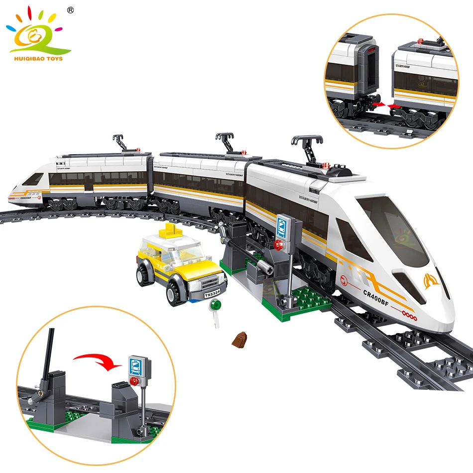 HUIQIBAO 641Pcs City High Speed Train Building Blocks Technic Speed Champion Railway Track Lighting Vehicle Figures Bricks Toys
HUIQIBAO 641Pcs City High Speed Train Building Blocks Technic Speed Champion Railway Track Lighting Vehicle Figures Bricks Toys