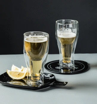 Set of 2- creative beer shaped fashion double layer wine glass Transparent party pub beer drinking glass cups GLA-15
Set of 2- creative beer shaped fashion double layer wine glass Transparent party pub beer drinking glass cups GLA-15