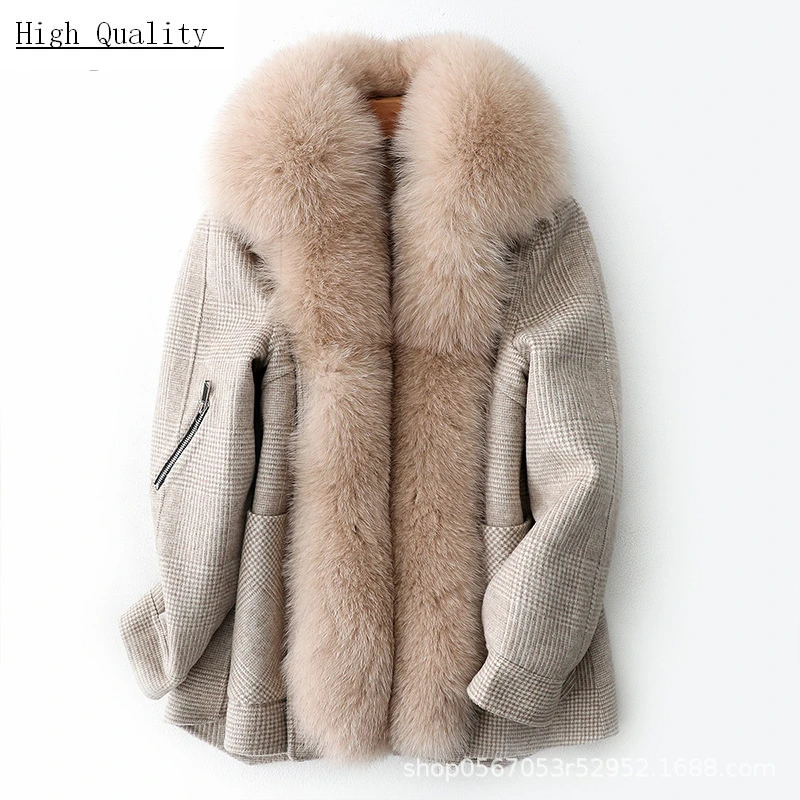Real Rabbit Fur Coat Female 2020 Thick Women Wool Jacket + Large Fox Fur Collar Warm Casual Women's Winter Jacket 865205
Real Rabbit Fur Coat Female 2020 Thick Women Wool Jacket + Large Fox Fur Collar Warm Casual Women's Winter Jacket 865205