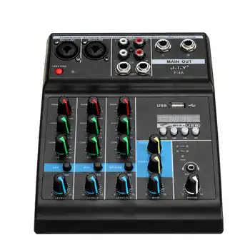 Professional 4 Channels DJ Mixer bluetooth 5.0 Sound Mixing Console For Karaoke KTV With USB MP3 Jack Live Audio Mixer
Professional 4 Channels DJ Mixer bluetooth 5.0 Sound Mixing Console For Karaoke KTV With USB MP3 Jack Live Audio Mixer