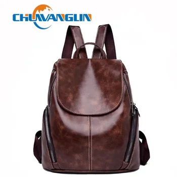Chuwanglin Vintage women leather backpack mochila Backpacks for Teenage Girls Female School Shoulder Bag Knapsack Bagpack F72701 
Chuwanglin Vintage women leather backpack mochila Backpacks for Teenage Girls Female School Shoulder Bag Knapsack Bagpack F72701
