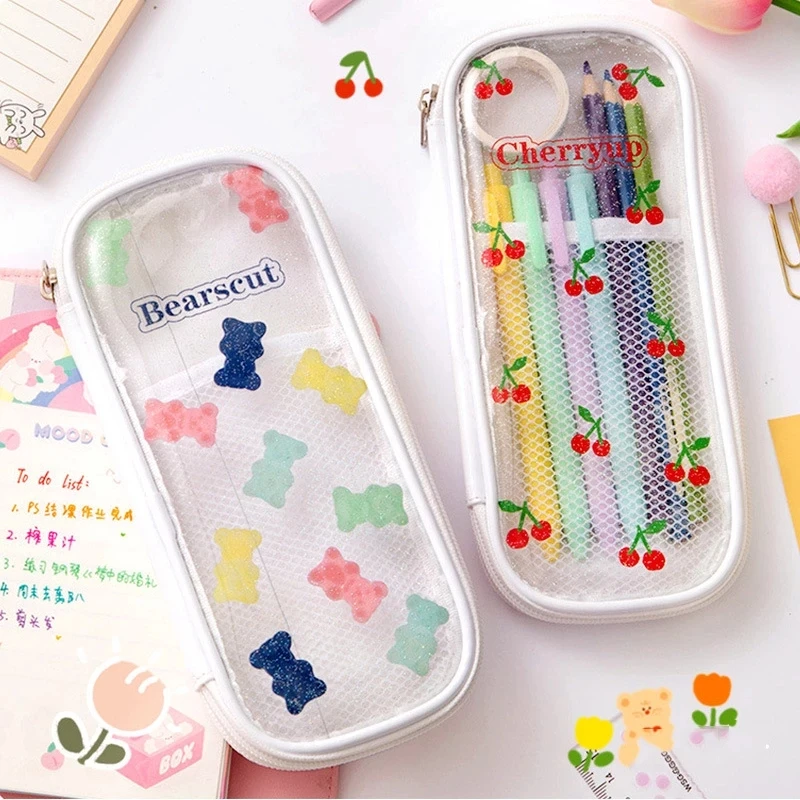 Ins Cartoon Daisy Cherry Pencil Bag Transparent Waterproof Multi-function Student Pencil Pencil Case Stationery School Supplies
Ins Cartoon Daisy Cherry Pencil Bag Transparent Waterproof Multi-function Student Pencil Pencil Case Stationery School Supplies