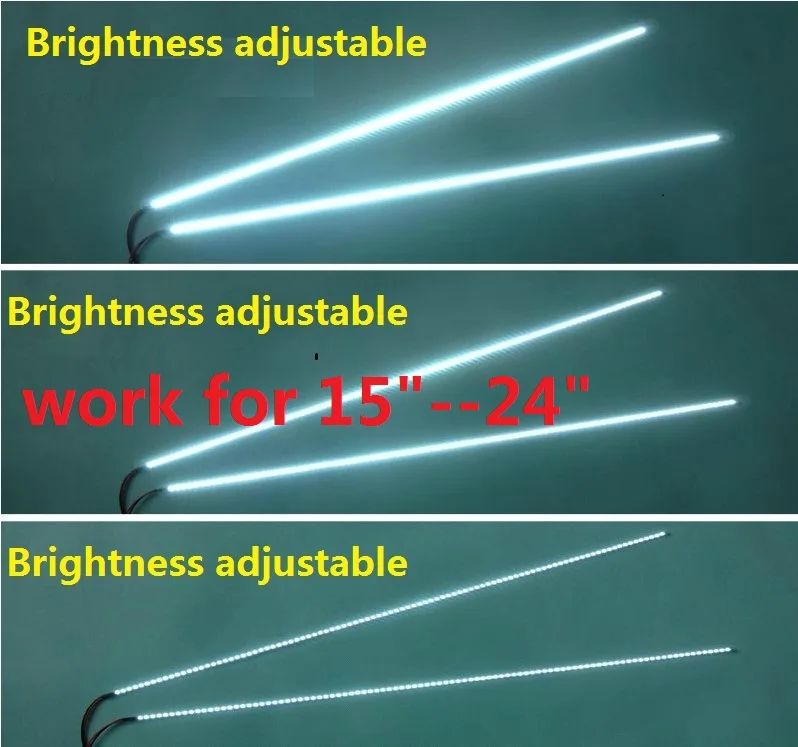 adjustable light LED backlight kit 540mm,work for 15 17 19 22 inch 24",upgrade LCD screen to LED Monitor
adjustable light LED backlight kit 540mm,work for 15 17 19 22 inch 24",upgrade LCD screen to LED Monitor