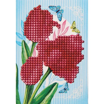 Partially filled diamond embroidery with frame "Tulips", 9 x 13 cm. Creative set
Partially filled diamond embroidery with frame "Tulips", 9 x 13 cm. Creative set