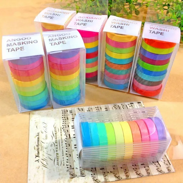 2018 Newest 10x Colorful Sticky Tape Masking Adhesive Decorative Tape Scrapbooking New Tape
2018 Newest 10x Colorful Sticky Tape Masking Adhesive Decorative Tape Scrapbooking New Tape