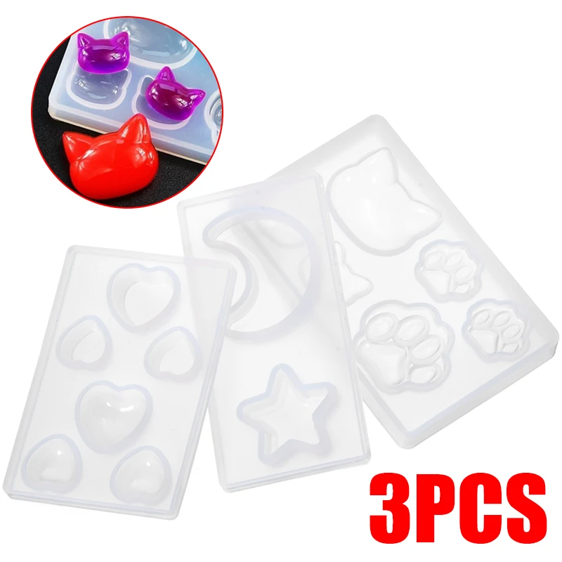 3pcs/Set Star Moon Cat Footprint Silicone Mold Resin Epoxy Mold Jewelry Making Mold For Making Necklace Pendant Jewelries
3pcs/Set Star Moon Cat Footprint Silicone Mold Resin Epoxy Mold Jewelry Making Mold For Making Necklace Pendant Jewelries