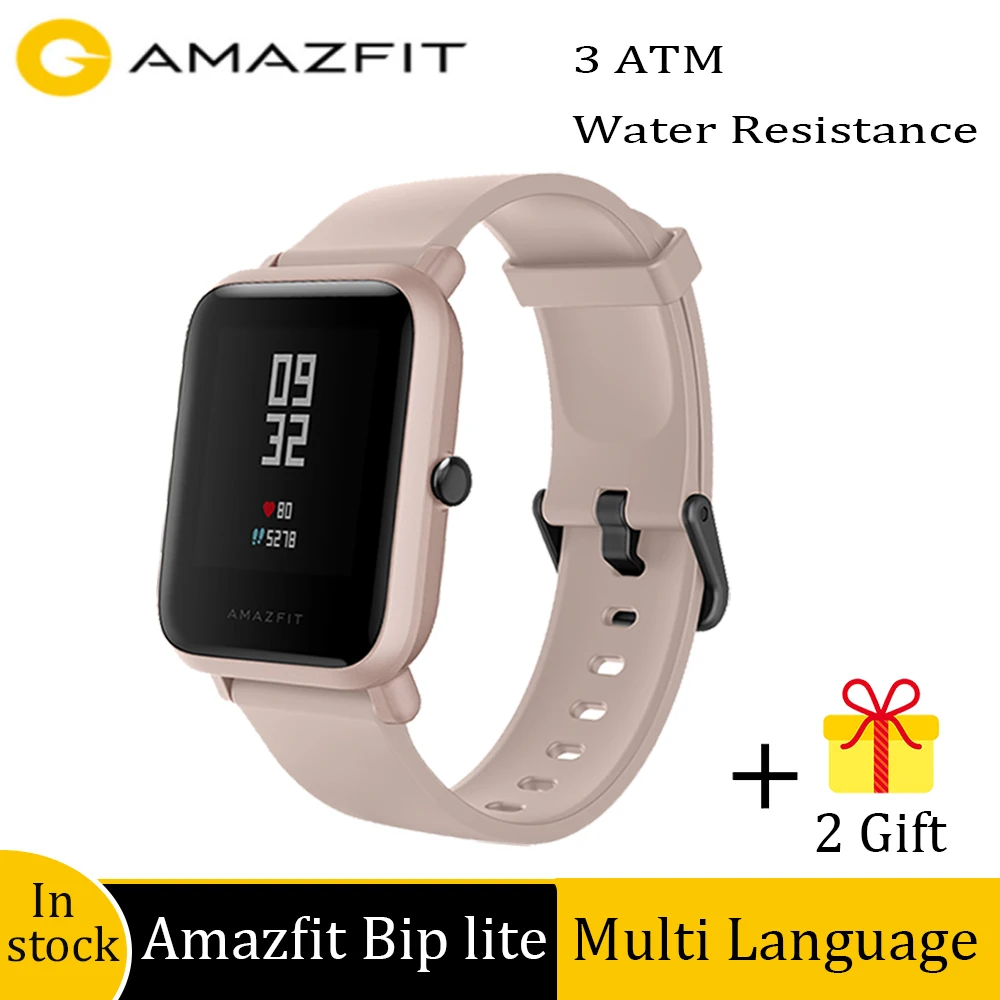 Глобальная версия Amazfit Bip Lite Водонепроницаемые умные часы для плавания 45 дней
