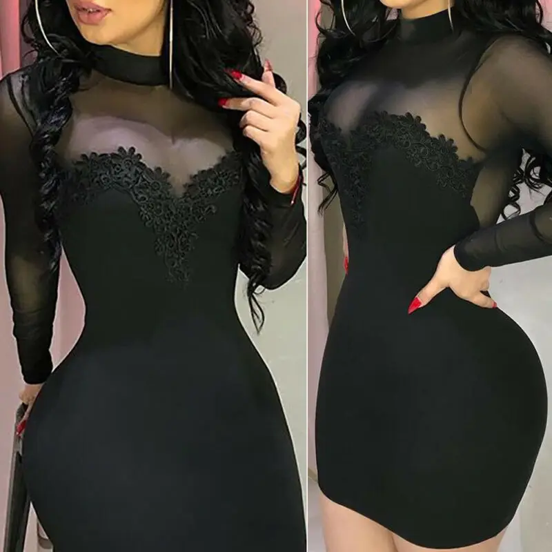Sexy Women Bandage Bodycon Mini Dresses Transparent Strapless Party Female Elegant Mini Dress Chiffon Female Black Vestidos
Sexy Women Bandage Bodycon Mini Dresses Transparent Strapless Party Female Elegant Mini Dress Chiffon Female Black Vestidos