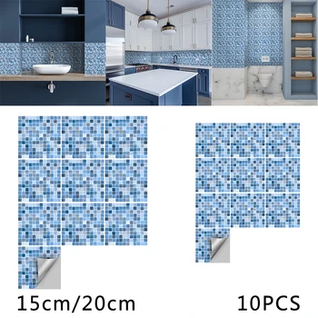 10 Pcs Wall Tile Sticker Vinyl Bathroom Kitchen Home Decor Waterproof Light Blue Metal Mosaic Restaurant Tile Wall
10 Pcs Wall Tile Sticker Vinyl Bathroom Kitchen Home Decor Waterproof Light Blue Metal Mosaic Restaurant Tile Wall