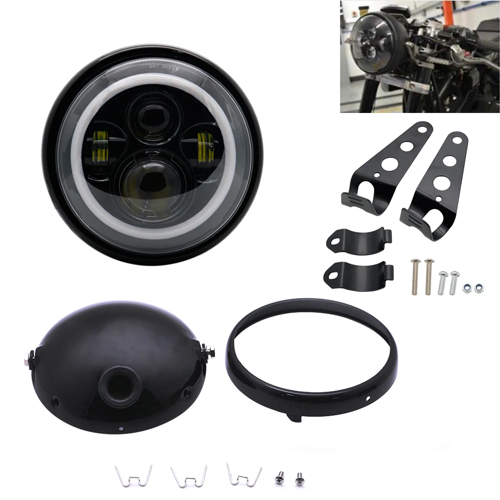 7 Inch LED Headlight Projector Waterproof Bulb Halo Ring Signal Light with 7" Side Mount Headlight Shells for motorcycle
7 Inch LED Headlight Projector Waterproof Bulb Halo Ring Signal Light with 7" Side Mount Headlight Shells for motorcycle