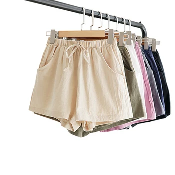 Women Summer Wide Leg Shorts Loose Cotton and linen Trousers Drawstring Shorts Lady Comfortable breeches Girls' Casual Garments
Women Summer Wide Leg Shorts Loose Cotton and linen Trousers Drawstring Shorts Lady Comfortable breeches Girls' Casual Garments