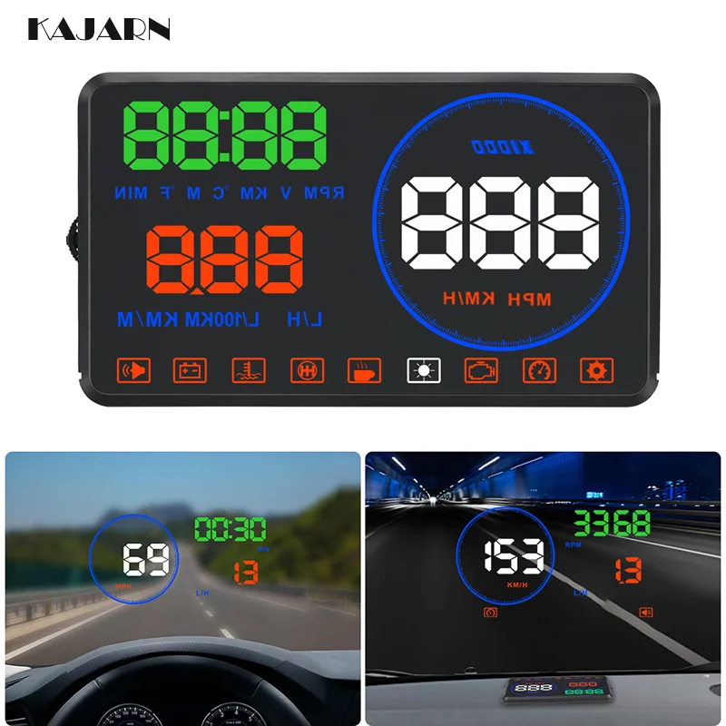 KAJARN HUD 5.5Inch OBD2 M9 Projector Windshield Display Mirror Link Car Electronic Speedometer Voltage Fuel Car Heads Up Display
KAJARN HUD 5.5Inch OBD2 M9 Projector Windshield Display Mirror Link Car Electronic Speedometer Voltage Fuel Car Heads Up Display