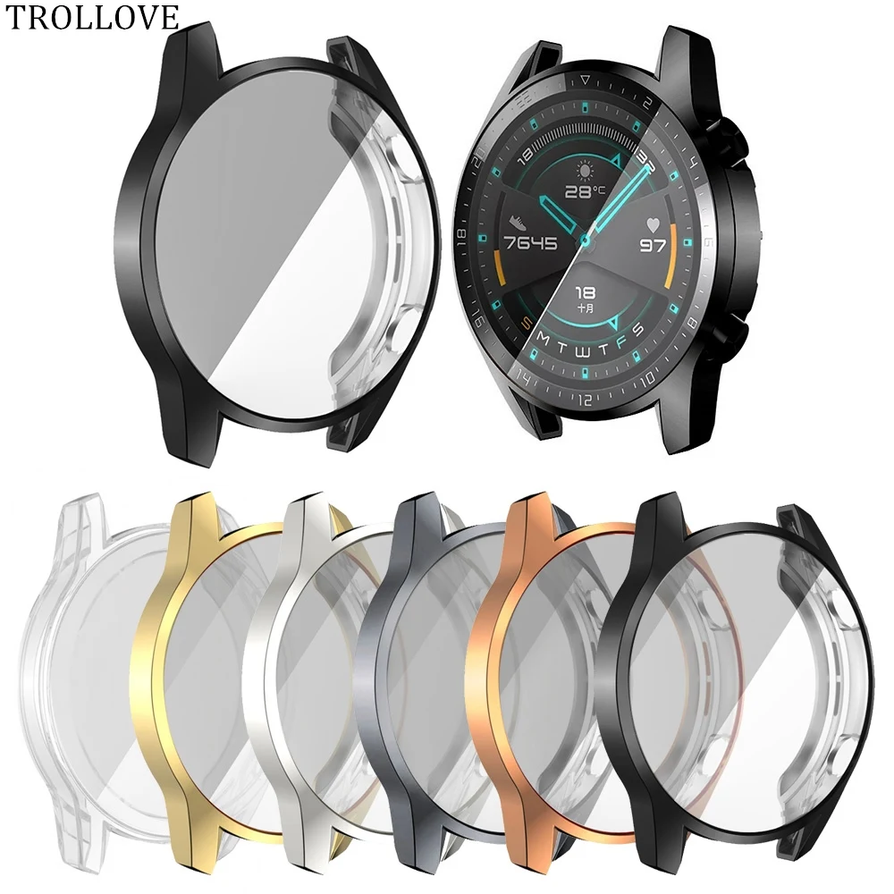 Защитный чехол для Huawei Watch GT 2 46 мм 42 GT2 360 из ТПУ HUAWEI 2E GT2E защитный экрана|Часы Чехлы|