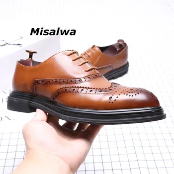 Misalwa Mens' Dignity Shoes Prince Classic Modern Formal Oxford Brogue Shoes 2020 Brown Rivets Wedding Party Male Dress Shoes
Misalwa Mens' Dignity Shoes Prince Classic Modern Formal Oxford Brogue Shoes 2020 Brown Rivets Wedding Party Male Dress Shoes