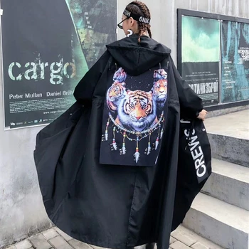 Large size women's jacket hooded autumn new sleeves iron ring back printing windbreaker women loose casual cardigan
Large size women's jacket hooded autumn new sleeves iron ring back printing windbreaker women loose casual cardigan