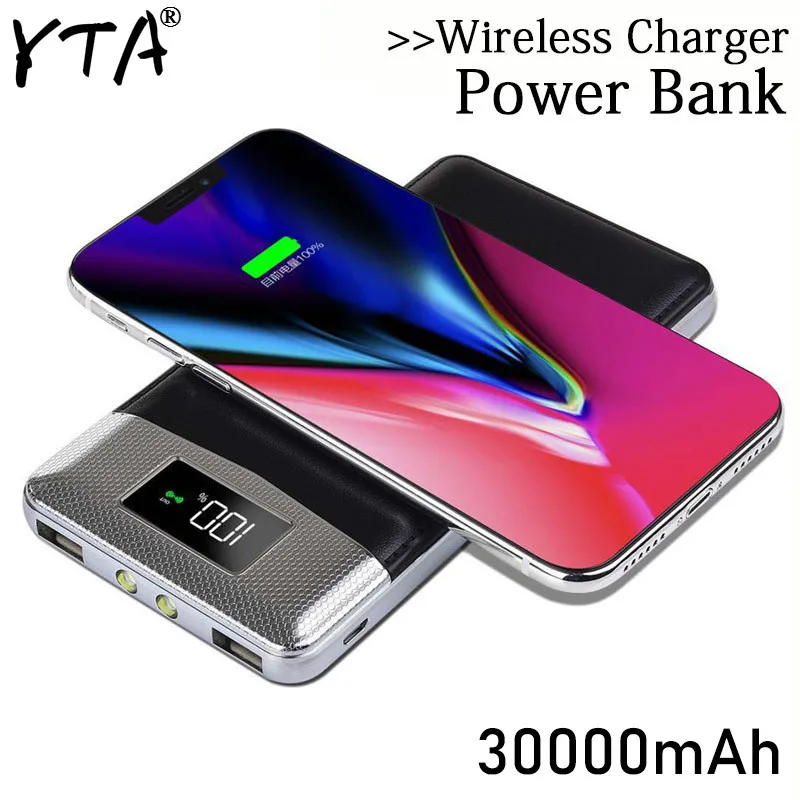 30000mah Power Bank External Battery Bank Built-in Wireless Charger Powerbank Portable QI Wireless Charger For iPhone 8 8plus XS
30000mah Power Bank External Battery Bank Built-in Wireless Charger Powerbank Portable QI Wireless Charger For iPhone 8 8plus XS