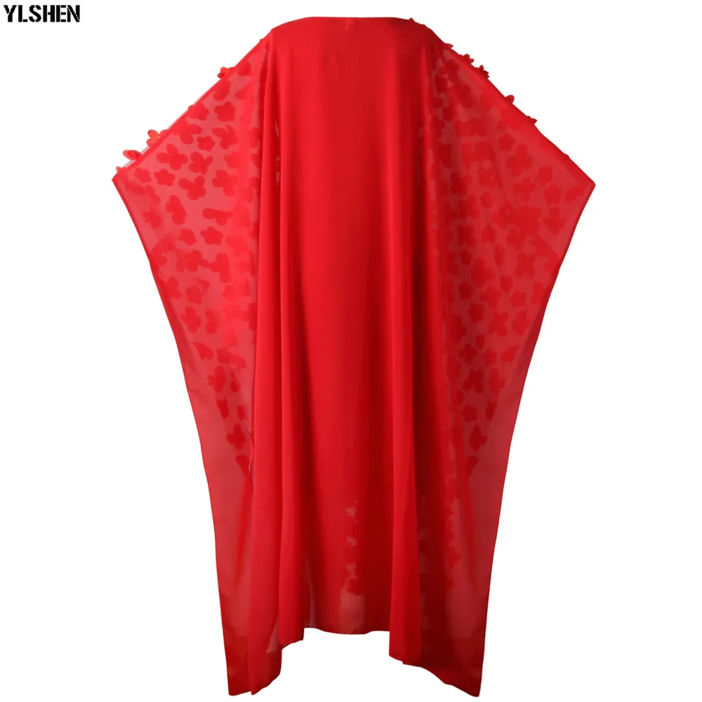 New African Dresses for Women Dashiki Loose Lace Africa Dress African Clothes Bazin Embroidery Robe Abay Dubai Muslim Long Dress 07
