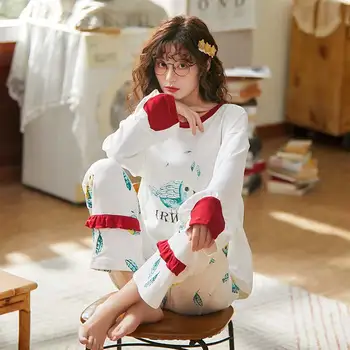 Princess Style Pajama Set Cotton Fish Cartoon Young Girls Sleepwear White Pajamas Long-sleeve Big Size Pyjamas Casual Tracksuit 
Princess Style Pajama Set Cotton Fish Cartoon Young Girls Sleepwear White Pajamas Long-sleeve Big Size Pyjamas Casual Tracksuit