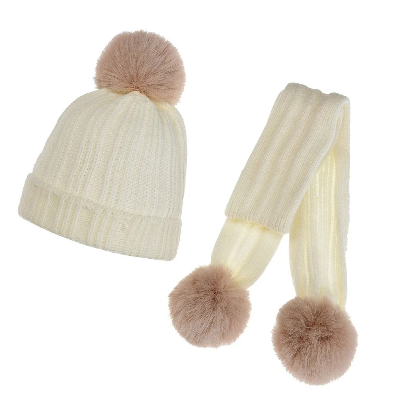 Kids Winter Warm Knitted Ribbed Striped Pompom Cuffed Hat and Long Scarf Set 649C
Kids Winter Warm Knitted Ribbed Striped Pompom Cuffed Hat and Long Scarf Set 649C