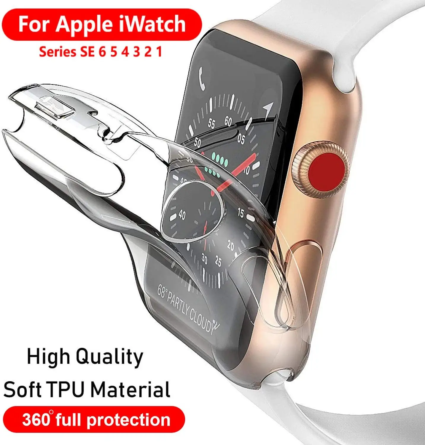 Watch Cover Case For Apple Watch SE/6/5/4 40MM 44MM Soft 360 Slim Clear TPU Screen Protector For iWatch Series 3/2/1 38MM 42MM
Watch Cover Case For Apple Watch SE/6/5/4 40MM 44MM Soft 360 Slim Clear TPU Screen Protector For iWatch Series 3/2/1 38MM 42MM