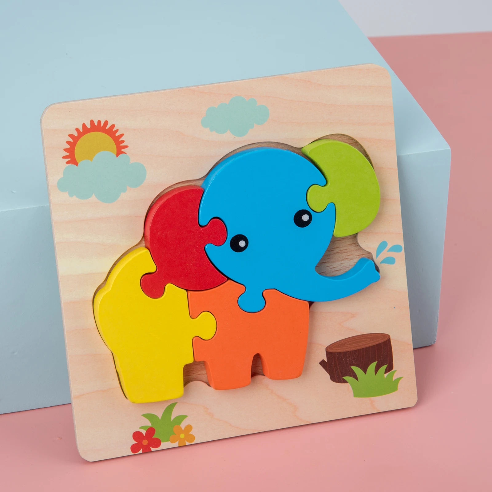 Wooden Animal/Vehicle Jigsaw Puzzles Board for Toddlers Kids Early Education Wooden Animal/Vehicle Jigsaw Puzzles Board for Toddlers Kids Early Education