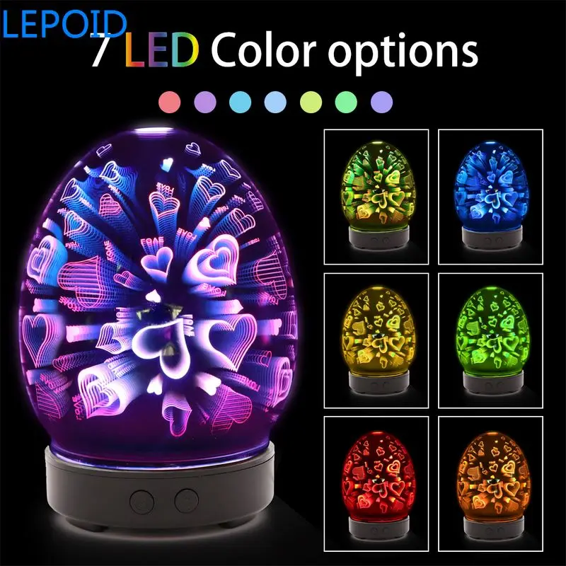 LEPOID 3D Aromatherapy Oil Diffuser 100ml Essential Oil Ultrasonic Cool Mist Humidifier with 7 Color Changing LED Mood Lights
LEPOID 3D Aromatherapy Oil Diffuser 100ml Essential Oil Ultrasonic Cool Mist Humidifier with 7 Color Changing LED Mood Lights