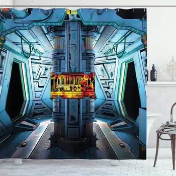 Outer Space Shower Curtain, Space Ship Station Base Control Room Technology Elements Features Image, Cloth Fabric Bathroom Decor
Outer Space Shower Curtain, Space Ship Station Base Control Room Technology Elements Features Image, Cloth Fabric Bathroom Decor