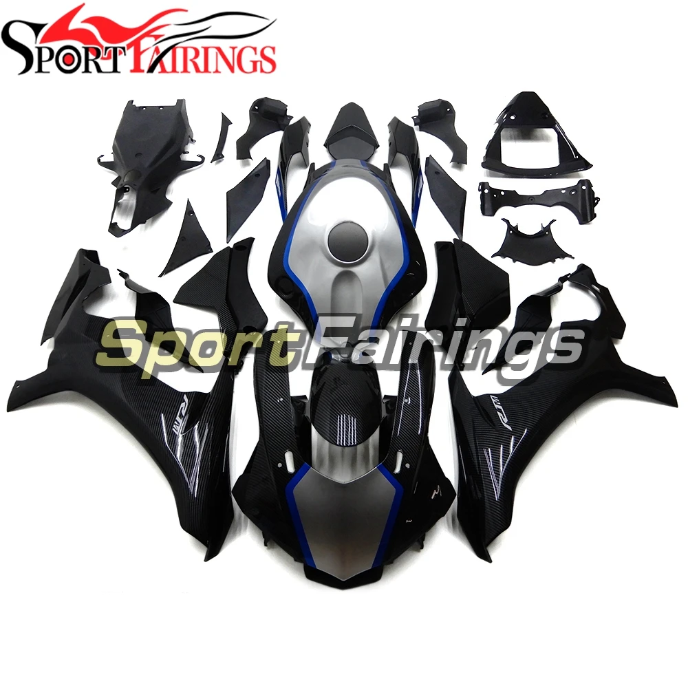Carbon Fiber Effect Black Silver Blue Fairings +Tank Cover For Yamaha YZF 1000 R1 15 16 YZF-R1 2015 2016