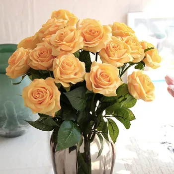 1Bouquet 10pc artificial roses Plastic Silk fake roses flower faux high quality Bridal Bouquet DIY wedding home Party decoration
1Bouquet 10pc artificial roses Plastic Silk fake roses flower faux high quality Bridal Bouquet DIY wedding home Party decoration