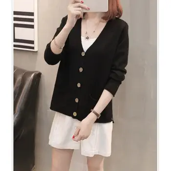 Women Cardigans Sweaters Solid Long Sleeve Knitted Tops Loose Pocket Sweaters V-Neck Multi Color Slim Tops CY01
Women Cardigans Sweaters Solid Long Sleeve Knitted Tops Loose Pocket Sweaters V-Neck Multi Color Slim Tops CY01