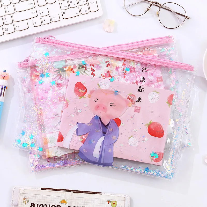 L0005 Transparent A4 Zipper Quicksand File Holder Large-Volume Students Stationery Storage Bag Archives Test Paper Folder
L0005 Transparent A4 Zipper Quicksand File Holder Large-Volume Students Stationery Storage Bag Archives Test Paper Folder