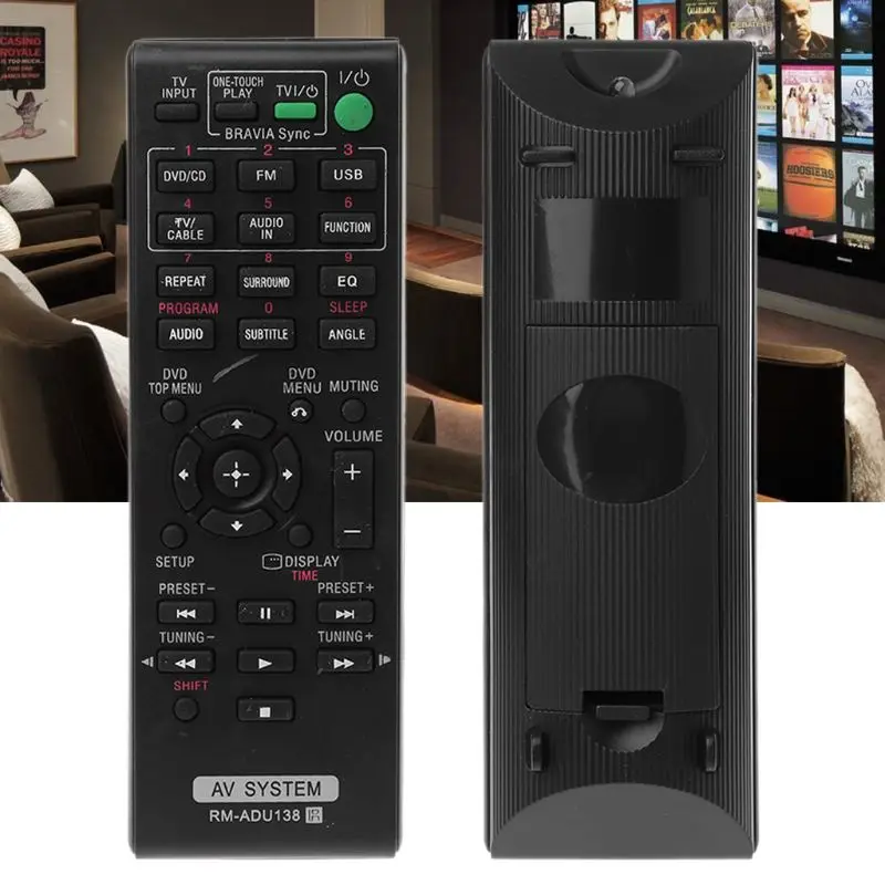Remote Control Replace RM-ADU138 Video Receiver for sony AV Home Theater System DAV-TZ140 HBD-TZ130 HBD-TZ140 Television
Remote Control Replace RM-ADU138 Video Receiver for sony AV Home Theater System DAV-TZ140 HBD-TZ130 HBD-TZ140 Television