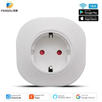 WiFi Smart Plug EU Adaptor 16A Tuya APP Remote Voice Control Socket Outlet Timing Function Works With Alexa Google Assistant
WiFi Smart Plug EU Adaptor 16A Tuya APP Remote Voice Control Socket Outlet Timing Function Works With Alexa Google Assistant