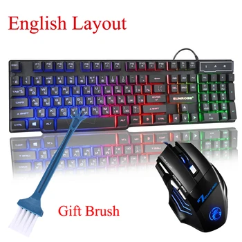 Russian Layout Wired Gaming Keyboard & Mouse клавиатура RGB 7 Colorful Keyboard Breathing Light Mouse for Gaming for PC Laptop
Russian Layout Wired Gaming Keyboard & Mouse клавиатура RGB 7 Colorful Keyboard Breathing Light Mouse for Gaming for PC Laptop