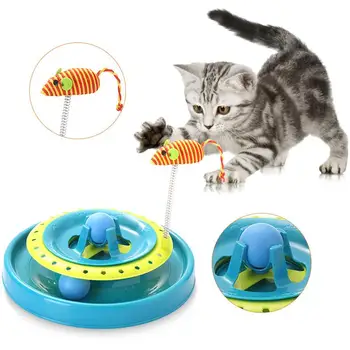 Cat Turntable Toy Double-layer Single Track Funny Kitten Toy Educational Round Disc with Spring Mouse & Ball
Cat Turntable Toy Double-layer Single Track Funny Kitten Toy Educational Round Disc with Spring Mouse & Ball