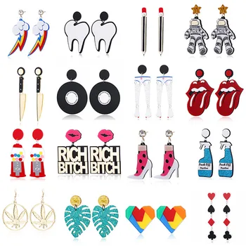 2020 Trend Funny Acrylic Astronaut Earrings for Women Fashion Geometry Unusual Heart Long Earrings Party Female Teens Jewelry
2020 Trend Funny Acrylic Astronaut Earrings for Women Fashion Geometry Unusual Heart Long Earrings Party Female Teens Jewelry