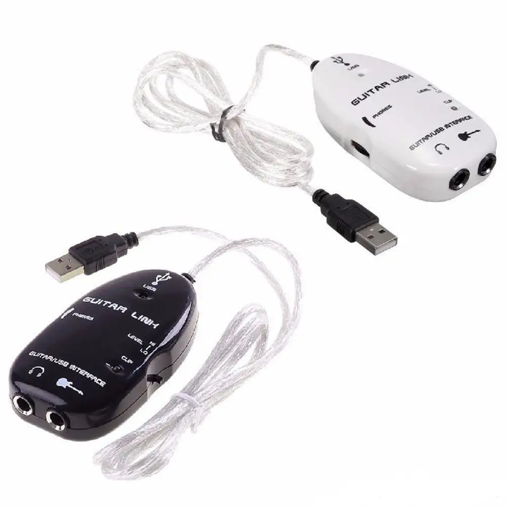 Фото Гитарный кабель аудио USB Интерфейс адаптер для MAC/PC музыкальная запись аксессуары