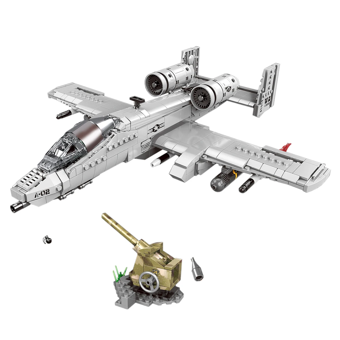 961Pcs DIY Small Particle Military Series Building Block Model Set For 100% Building Block Brands - A10 Fighter
961Pcs DIY Small Particle Military Series Building Block Model Set For 100% Building Block Brands - A10 Fighter