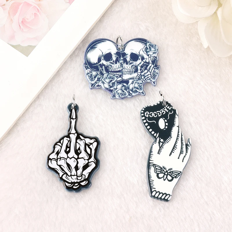 10Pieces Middle Finger Acrylic Charms Skull Lover Ouija Board Pendant For Earring Necklace Diy Making
10Pieces Middle Finger Acrylic Charms Skull Lover Ouija Board Pendant For Earring Necklace Diy Making