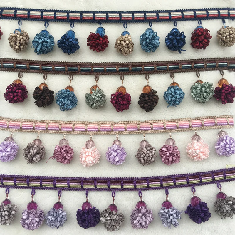 1M Pom Pom Trim Ball Fringe Ribbon Curtain Lace Fabric Pompom Balls Tassel Fringes Trim Beads DIY Lace Crafts Sewing Accessories
1M Pom Pom Trim Ball Fringe Ribbon Curtain Lace Fabric Pompom Balls Tassel Fringes Trim Beads DIY Lace Crafts Sewing Accessories